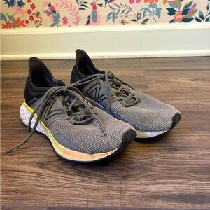 New Balance Boys Gray and Black Athletic Shoes